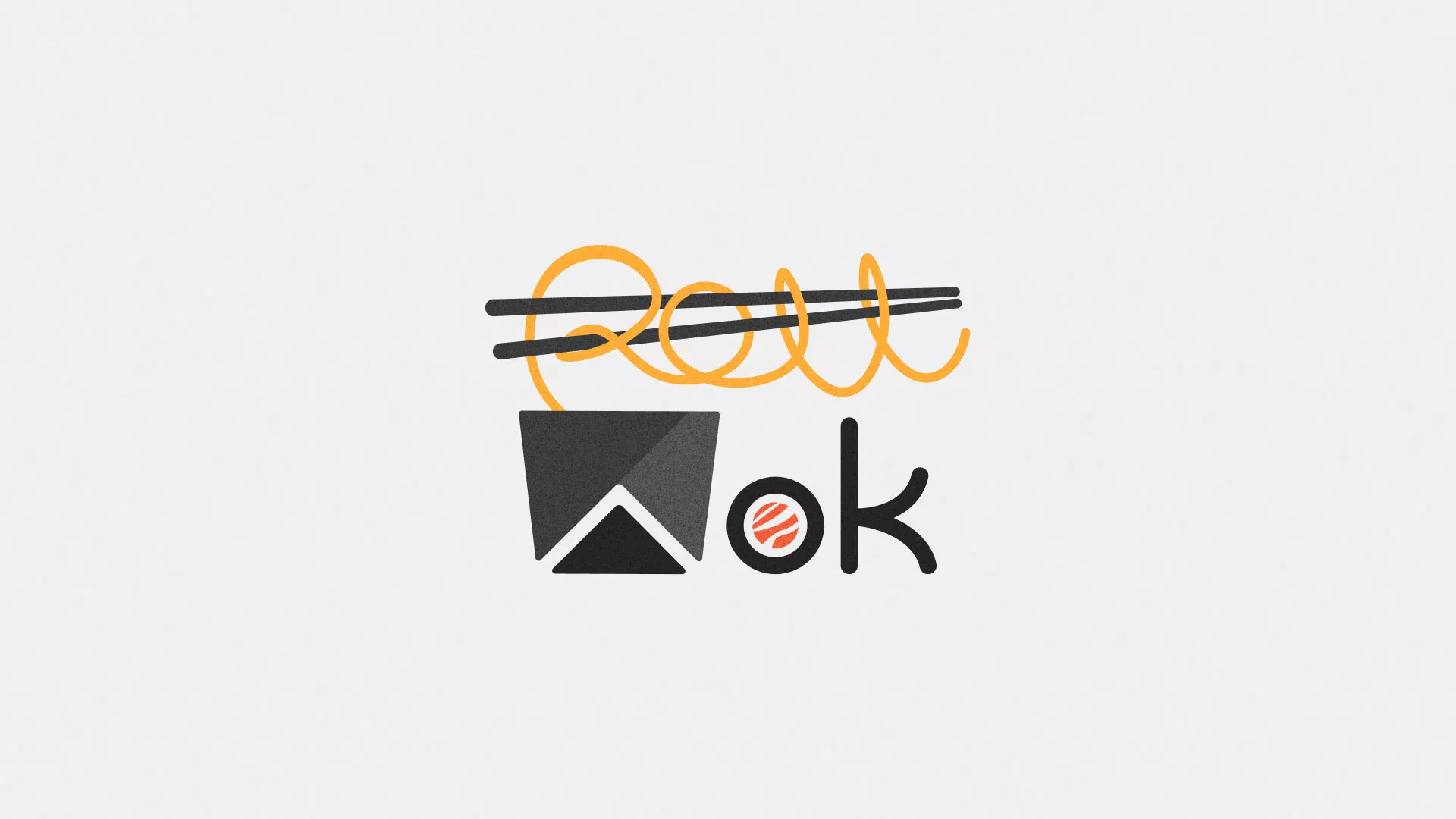 Разработка логотипа суши-бара «Roll Wok Club» в Юхнове